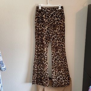 Mesh leopard pants